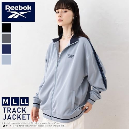 な*お様 ⭐︎美品☆ 新品タグ付き　Reebok ジャケット Lサイズ グレージ Amazon | Reebok リーボック ブランド ロゴ ワンポイント 刺繍